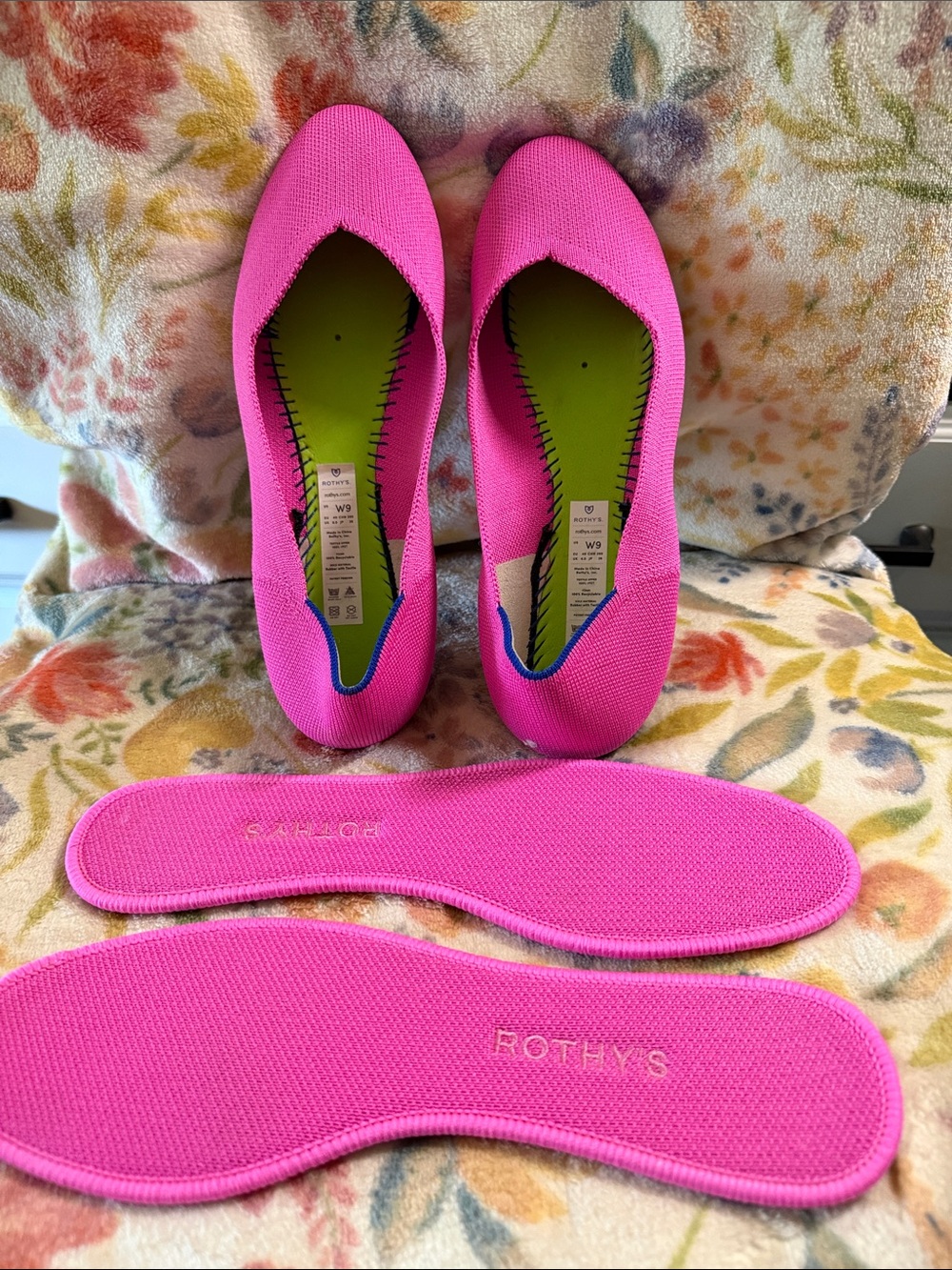 Rothy's Dragon Fruit Ballet Flats with Removable Insoles